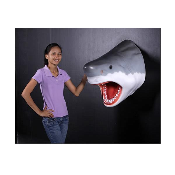 ジョーズの頭 顔 壁掛け 壁飾り ウォールデコ サメ 鮫 アニマル FRP