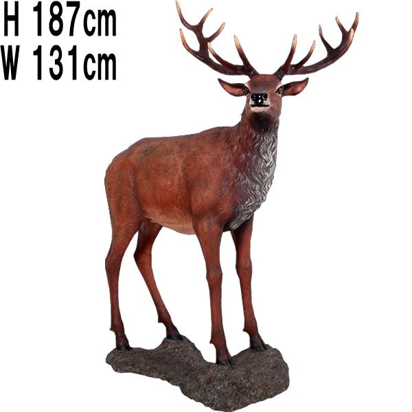 大鹿 リアル 大型 オブジェ 置物 かわいい シカ アニマル インテリア