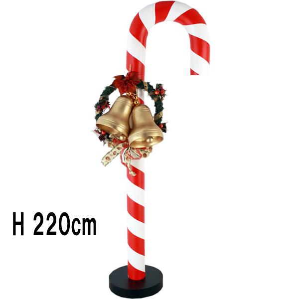 キャンディステッキ 大きい キャンディーケーン FRP オブジェ 飴 杖