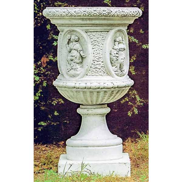 イタリア/ITALGARDEN 大理石粒混 プランター☆ヴィクトリーカップ型 イタリア製人造大理石プランター クイリナーレ VR-060600