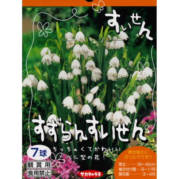 春の訪れを告げる花、すいせんちっちゃくてかわいい、ベル型の花♪自分で育てて、お庭やお部屋にかざってみませんか植え付け時期　9月〜11月鑑賞時期　3月〜4月　　草丈　30〜40cm主な用途　切り花/鉢植え/花壇向き植え方深さ5〜10cm程度に...