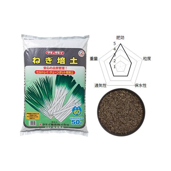 （個人宛発送NG 要屋号）タキイ種苗　ねぎ培土 グレー袋　200L（50Ｌx4袋） 〜 ネギ培養土 セルトレイ チェーンポット用培土 育苗