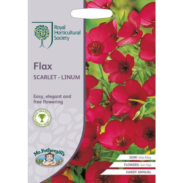 【種子】 Mr.Fothergill's Seeds Royal Horticultural Society Flax(Linum) Scarlet RHS フラックス(リナム) スカーレット ミスター・フォザーギルズシード