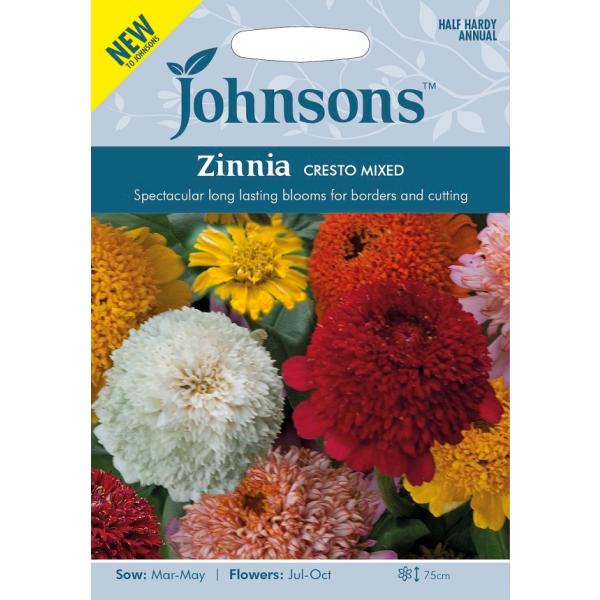 輸入種子 Johnsons Seeds Zinnia Cresto Mixed ジニア 百日草 クレスト ミックス ジョンソンズシード Hanatane 1415 Gardener S Shop Ivy 通販 Yahoo ショッピング