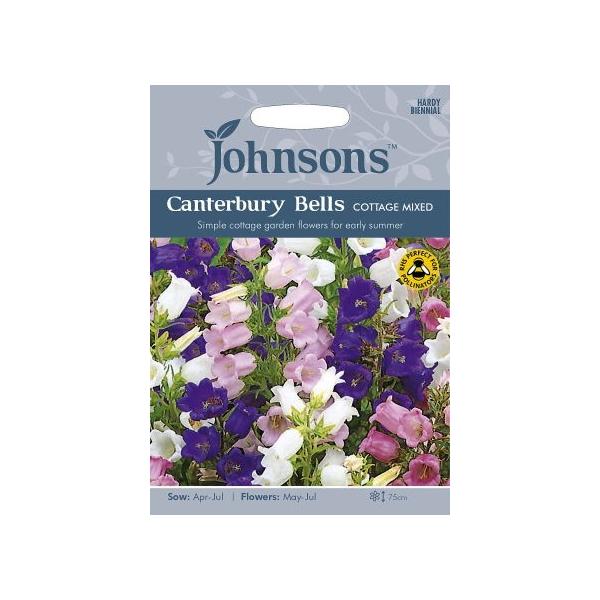 輸入種子 Johnsons Seeds Campanula Canterbury Bells Cottage Mixed カンタベリー ベルズ カンパニュラ コテージ ミックス ジョンソンズシード Hanatane 410 Gardener S Shop Ivy 通販 Yahoo ショッピング