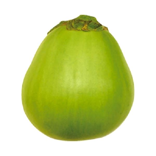埼玉県中部の伝統野菜。ソフトボール大で鮮やかな緑色の果皮。日持ち良好。煮物、汁物の具、田楽も美味しい。