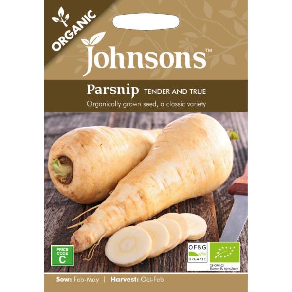 有機種子のパースニップです。おいしく甘い味の根部はしっかりとした質感で、伝統的に好まれ続けています。ロースト、マッシュやスープに最適です。