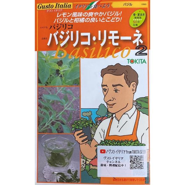 バジリコはインド原産の野菜ですが、古代ローマ時代にギリシャからイタリアへ伝わり、今ではイタリアを代表する野菜で、ギリシャ語のBasilikon”王の（草）”が名前の由来です。トマトとの相性が抜群で、栽培においても抗菌成分による病害虫抑制効果...