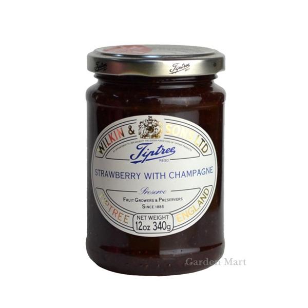 【商品名】 ストロベリー＆シャンパンジャム【メーカー名】 TIPTREE/チップトリー【内容量】 340g【原材料】砂糖、いちご、シャンパン、ゲル化剤(ペクチン)、pH調整剤【賞味期間】 製造日より36ヶ月【原産国】 英国【販売者】 三菱食...