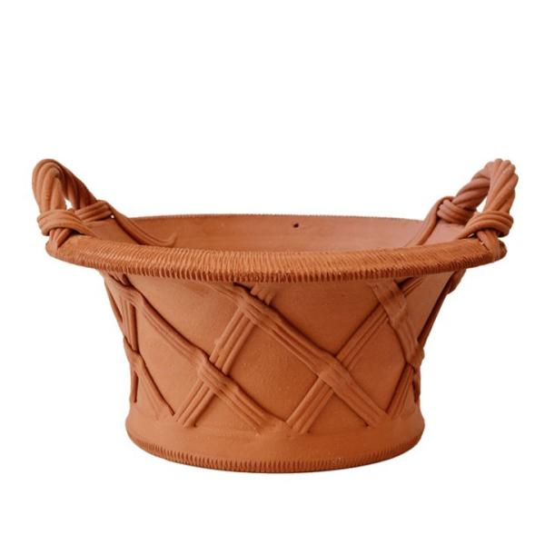 ウィッチフォード ハンドル付きバスケット鉢 直径36cmサイズ ウィッチフォード 植木鉢 ハンドル付きバスケット 直径36cmサイズ