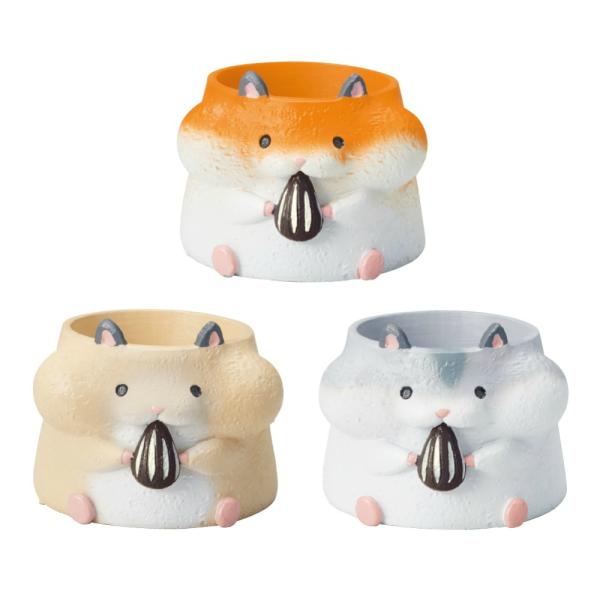 アニマルシリーズ　ハムスター　です。幅広い層に人気があるシンプルなアニマルシリーズで多肉からプリザーブドフラワーまで様々な植物と相性バッチリです。また植物に限らず、クリップや印鑑などの小物入れとしてもお使いいただけます。※こちらの商品は鉢底...