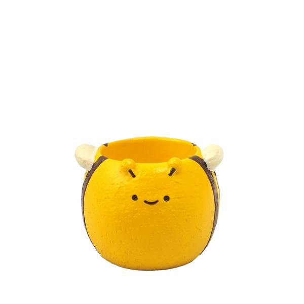【2026年新商品】リトルレジンポット　ミツバチ　昆虫　多肉植物　ミニプランター　小物入れ　幅6.3*奥行6.9*高さ4.6cm