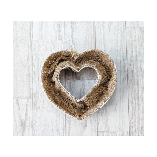 多肉 ハート型プランター 2024年秋新商品】ハートプランター リース ホワイト S字フック付