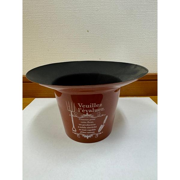 【傷・汚れあり・在庫限り】40%OFF　プラポット　円形　M　ブラウン　3.5号　プラスチックの鉢　プランター　軽い　ガーデニング　直径17*高さ10cm