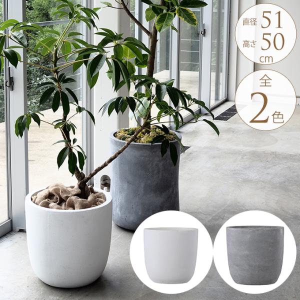 コンクリート 鉢 飾らないままを飾る ラウンド 直径51cm 大きい