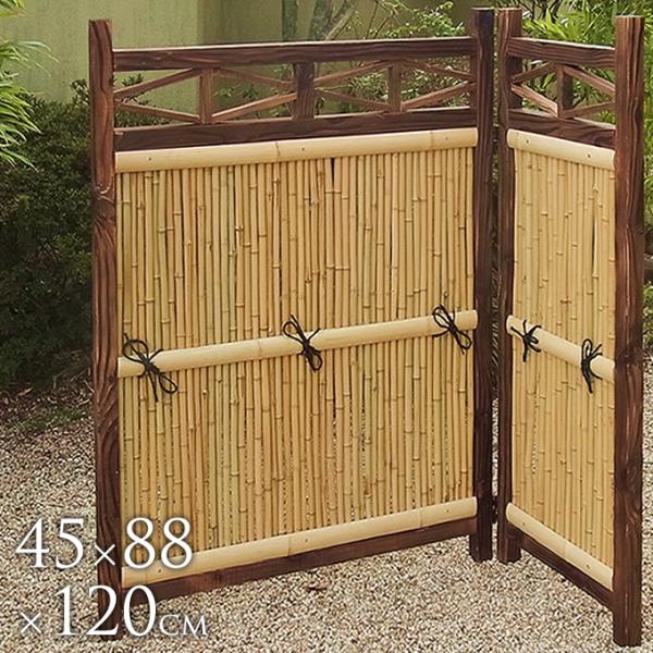 本格和風 仕切り竹垣 衝立竹フェンス L字型 W88cm+W45cm / 連結 本格和風 仕切り竹垣 衝立竹フェンス L字型 W88cm+W45cm / 連結