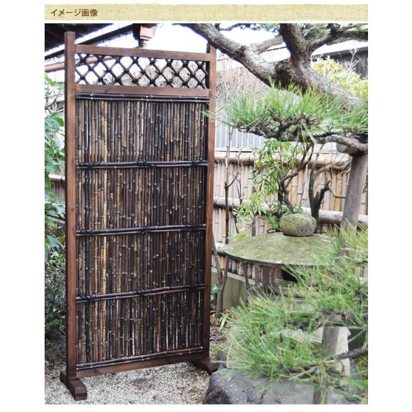 贅沢品 黒竹垣フェンス 縦型 幅 高さ190cm 竹垣 竹フェンス 和風 衝立 目隠し 日本 庭園 セール