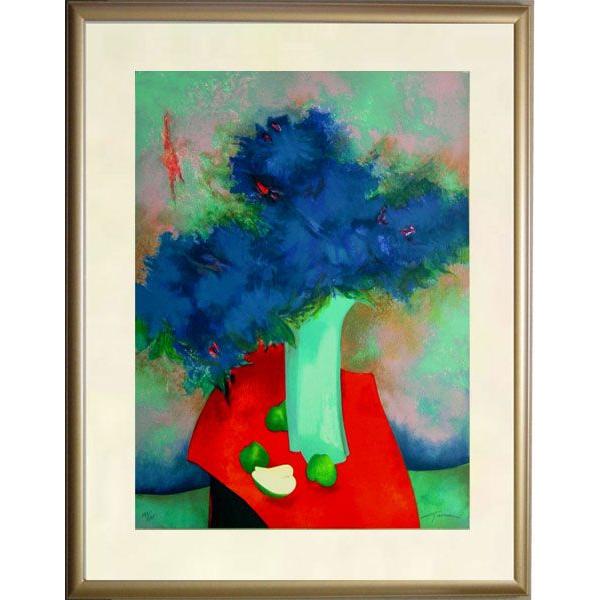 ガボー 花と洋梨 オリジナルリトグラフ 直輸入作品 新品在庫セール作品 