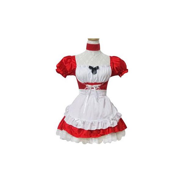 メイド服 コスチューム かわいい ミニスカート ピンク コスプレ衣装h2034