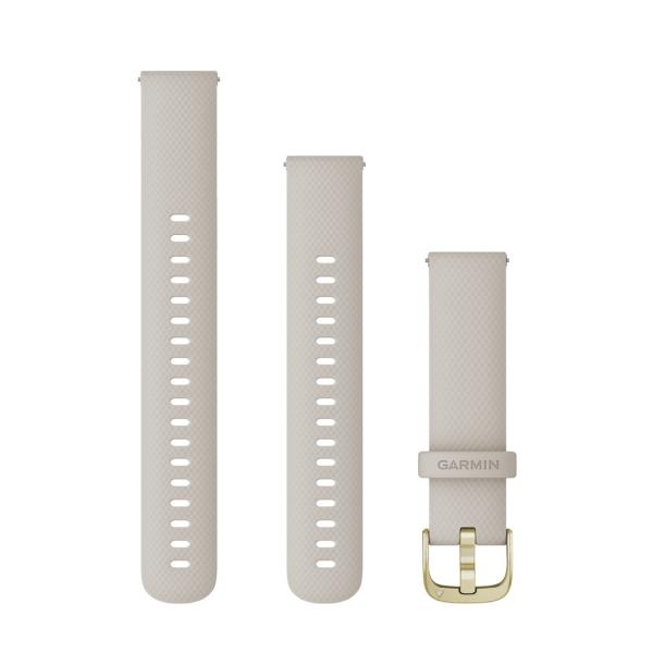 ガーミン公式 Venu2S 交換用バンド Quick Release バンド 18mm Light Sand Silicone / Light Gold