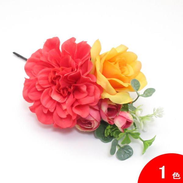 (フラメンコ　ダンス　花　髪飾り　フローレス　コサージュ　花飾り）