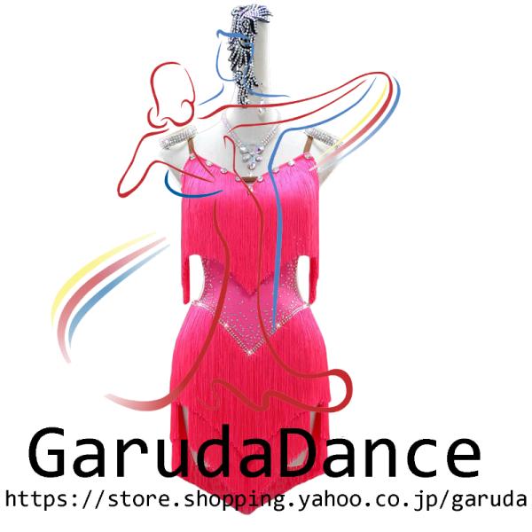 Garuda SHOP　レディース社交ダンス衣装　サイズ調整対応　ラテン練習競技レッスンウエア　パーティーダンス発表会ワンピース お得セット品　品番11236