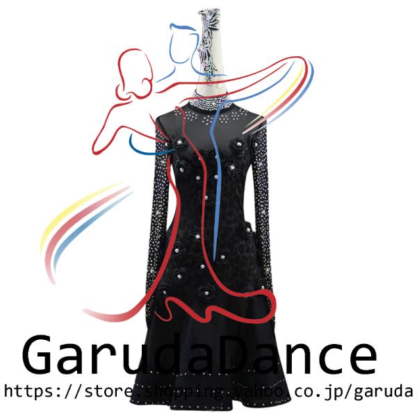 Garuda SHOP　レディース社交ダンス衣装　サイズ調整対応　ラテン練習競技レッスンウエア　パーティーダンス発表会ワンピース お得セット品　品番11244