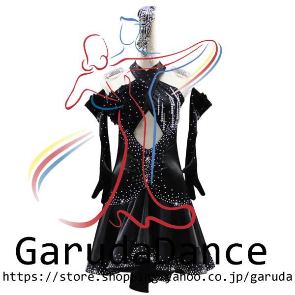 Garuda SHOP　レディース社交ダンス衣装　サイズ調整対応　ラテン練習競技レッスンウエア　パーティーダンス発表会ワンピース お得セット品　品番11249
