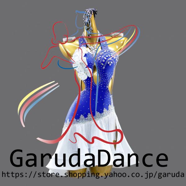 Garuda SHOP　レディース社交ダンス衣装　サイズ調整対応　ラテン練習競技レッスンウエア　パーティーダンス発表会ワンピース お得セット品　品番11260