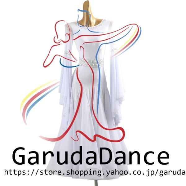 Garuda SHOP　レディース社交ダンス衣装　ダンスドレス　サイズ調整可能　モダン競技発表会パーティドレス 　ダンスレッセン練習用ドレス　 品番11552