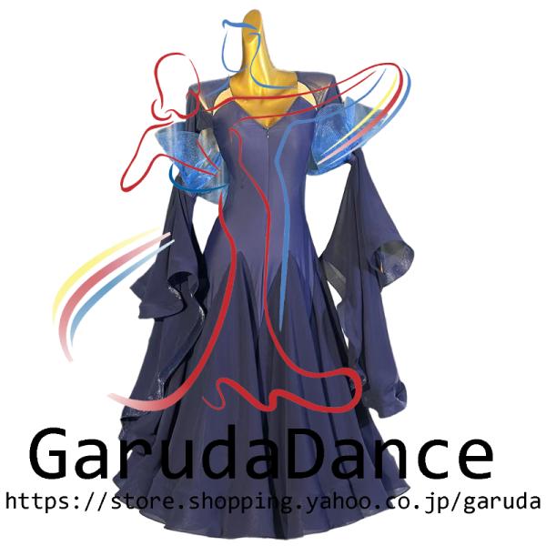 Garuda SHOP　レディース社交ダンス衣装　モダンドレス　パーティードレス　ダンス練習ドレス　大きいサイズ　スタンダードドレス　セミオーダー可　品番11612