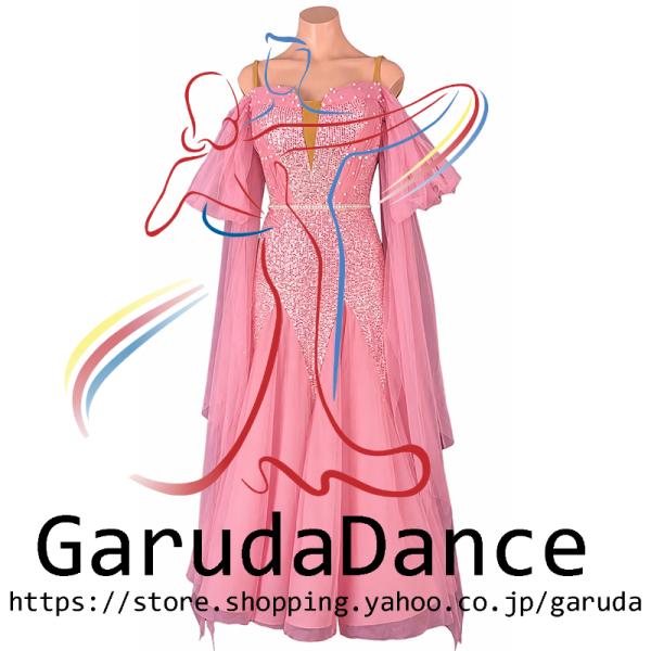 Garuda SHOP　レディース社交ダンス衣装　モダンドレス　ダンス練習ドレス　大きいサイズ　スタンダードドレス　セミオーダー可　品番12004