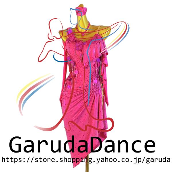 Garuda SHOP　社交ダンス高級衣装　セミオーダードレス　ラテン競技高級ドレス パーティードレス　社交ダンス衣装ラテン ルンバ   品番12020