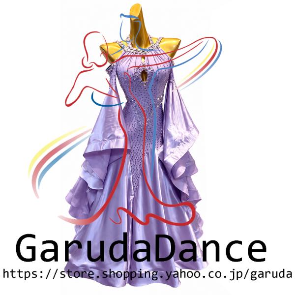 Garuda SHOP　レディース社交ダンス衣装　競技ドレスモダンドレス高級ドレス　発表会用演出服　 高級服　セミオーダー可　スタンダードドレス　品番12073