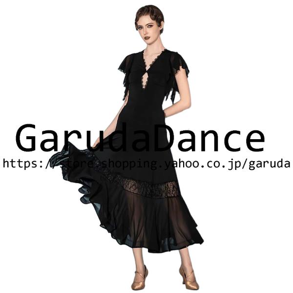 Garuda SHOP　社交ダンス衣装 女性モダンドレス　発表会競技パーティ用ドレス　モダン競技試合ワンピース　スタンダードドレス　 品番12218