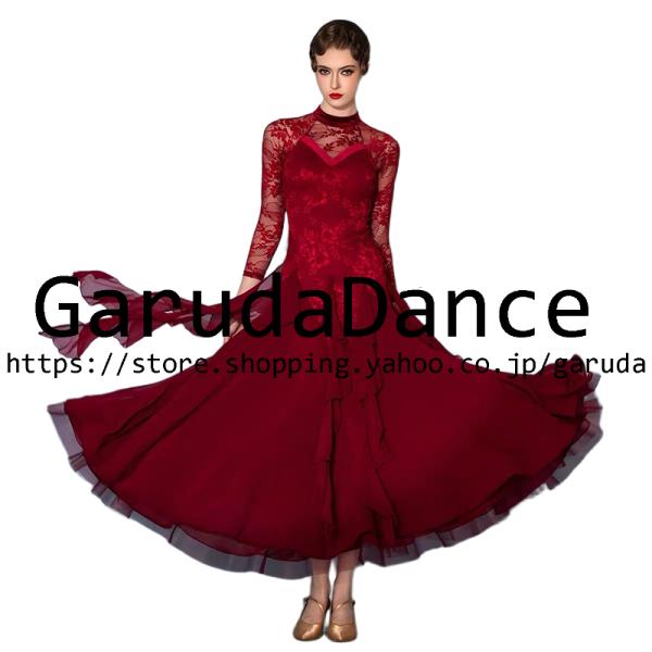 Garuda SHOP　社交ダンス衣装 女性モダンドレス　発表会競技パーティ用ドレス　モダン競技試合ワンピース　スタンダードドレス　 品番12221