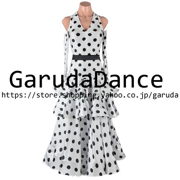 Garuda SHOP　レディース社交ダンス衣装　モダンドレス　ダンス練習ドレス　大きいサイズ　スタンダードドレス　セミオーダー可　品番12298
