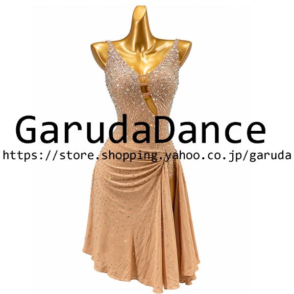 Garuda SHOP　社交ダンス高級衣装　セミオーダードレス　ラテン競技高級ドレス パーティードレス　社交ダンス衣装ラテン ルンバ   品番12337