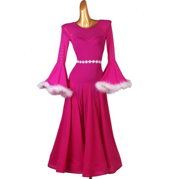 Garuda SHOP　レディース社交ダンス衣装　ダンスドレス　サイズ調整可能　モダン競技発表会パーティワルツドレス　品番4081