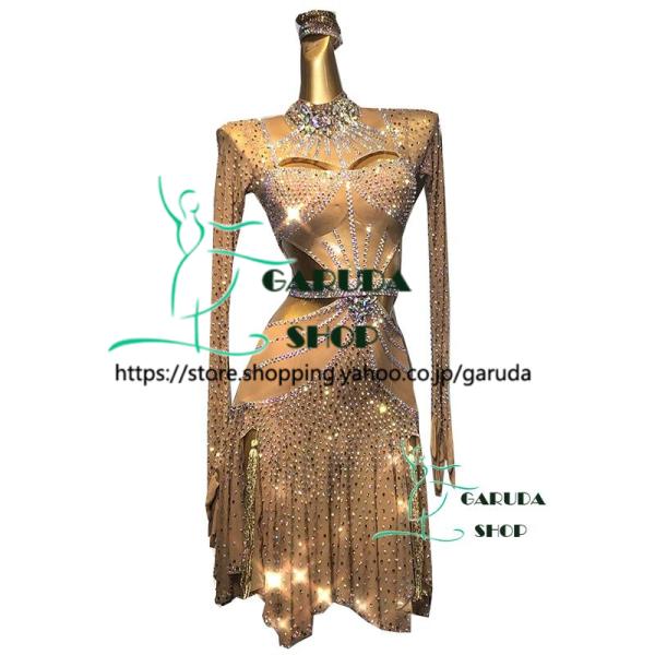 Garuda SHOP レディース社交ダンス衣装 競技ドレス ラテンドレス 高級