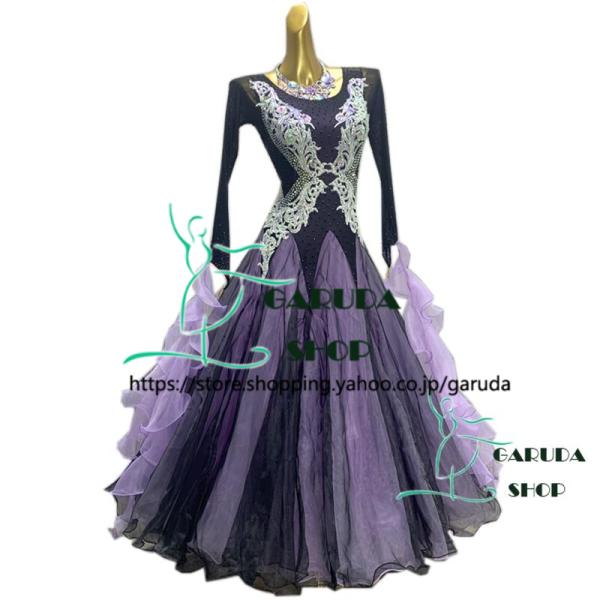 Garuda SHOP レディース社交ダンス衣装 競技ドレス ワルツドレス高級品