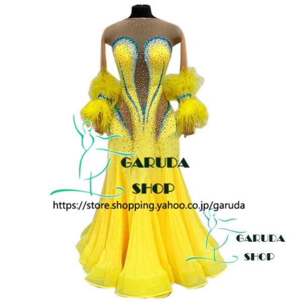Garuda SHOP レディース社交ダンス衣装 競技ドレス ワルツドレス高級品