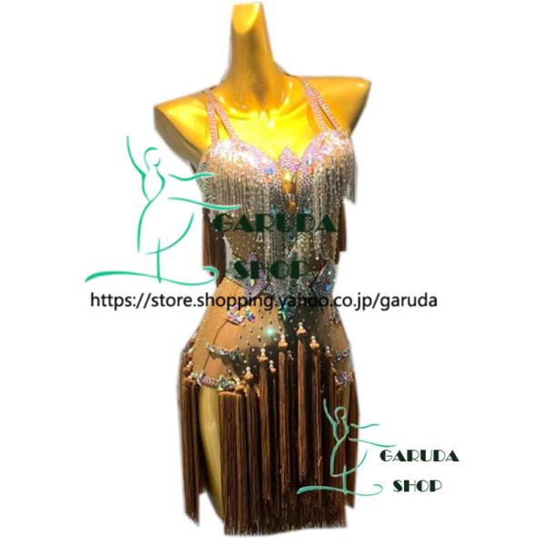 社交ダンス衣装 ラテン衣装  豪華 ラテンドレス 競技ドレス 黒 Garuda SHOP レディース社交ダンス衣装 競技ドレス ラテンドレス