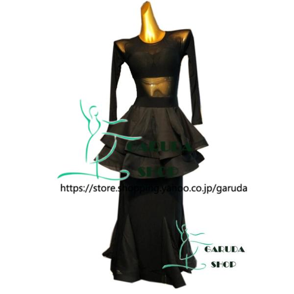 Garuda SHOP　レディース社交ダンス衣装　競技ドレス　新入荷新品　発表会用演出服パーティードレスワンピース　セミオーダー可　品番6502