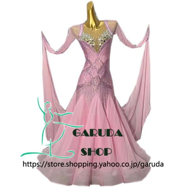 Garuda SHOP レディース社交ダンス衣装 競技ドレス ワルツドレス高級品