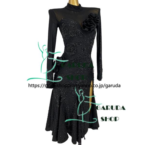 社交ダンス ラテンドレス　ヤナギダダンスウェア製 ⭐︎フルオーダー品⭐︎ 社交ダンスラテンドレス⭐️イージーオーダードレス（ブラック