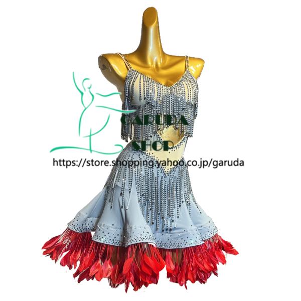 Garuda SHOP レディース社交ダンス衣装 競技ドレス ラテンドレス