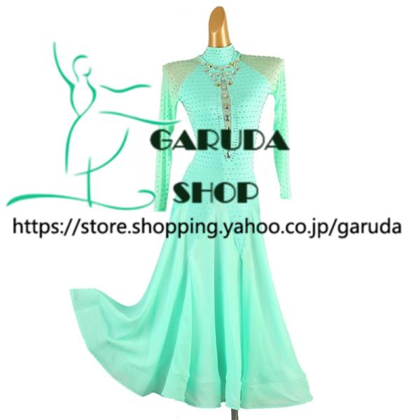 Garuda SHOP　レディース社交ダンス衣装　ダンスドレス　サイズ調整可能　モダン競技発表会パーティドレス 　ダンスレッセン練習用ドレス　 品番7829