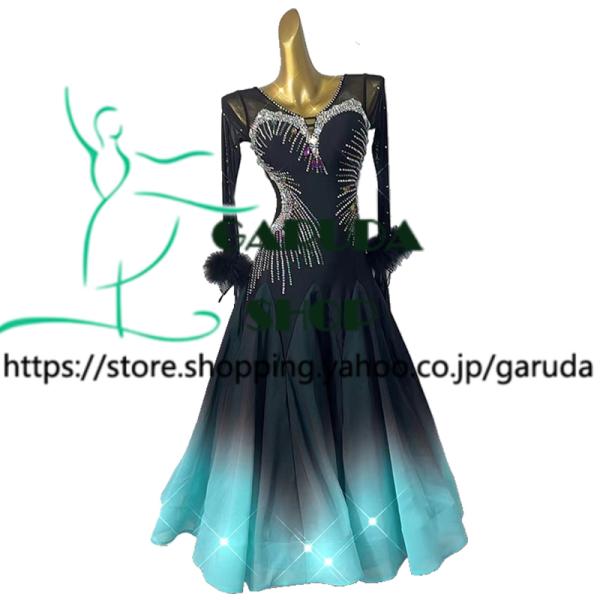 Garuda SHOP レディース社交ダンス衣装 競技ドレス モダンドレス Garuda SHOP レディース社交ダンス衣装 競技ドレス モダンドレス