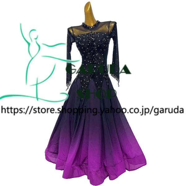 Garuda SHOP レディース社交ダンス衣装 競技ドレス モダンドレス